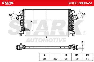 интеркулер (охладител за въздуха на турбината) STARK SKICC-0890451