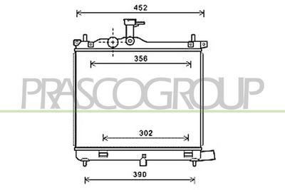 Радиатор, охлаждение двигателя PRASCO HN003R002 для HYUNDAI i10