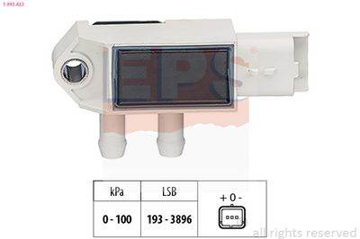 Senzor, tlak výfukového plynu EPS 1.993.423