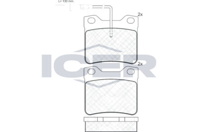 комплект спирачно феродо, дискови спирачки ICER