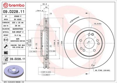 DISC FRANA BREMBO 09D22811 1