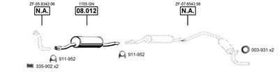 Układ wydechowy ASMET CI091250