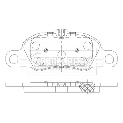 Комплект тормозных колодок, дисковый тормоз BORG & BECK BBP2480 для PORSCHE CAYMAN