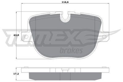 TOMEX Brakes TX 16-93 Тормозные колодки и сигнализаторы  для LAND ROVER RANGE ROVER III (L322) 4.4 D 4x4