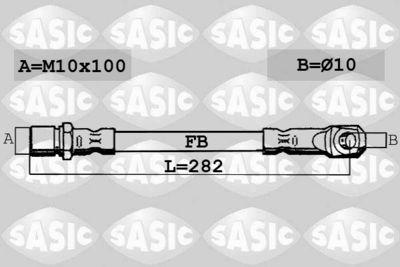 Тормозной шланг SASIC SBH6300 для FIAT 127