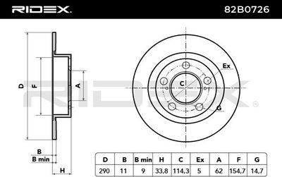 спирачен диск RIDEX