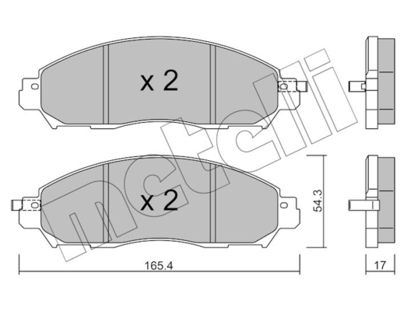 Комплект тормозных колодок, дисковый тормоз METELLI 22-1081-0 для RENAULT ALASKAN