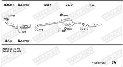 Изпускателна система WALKER VWK010052