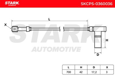 импулсен датчик, колянов вал STARK SKCPS-0360036