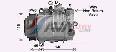 KOMPRESSOR KLIMAANLAGE AVA Clever Choice MSAK755 2