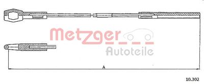 Трос, управление сцеплением METZGER 10.302 для VW KAEFER