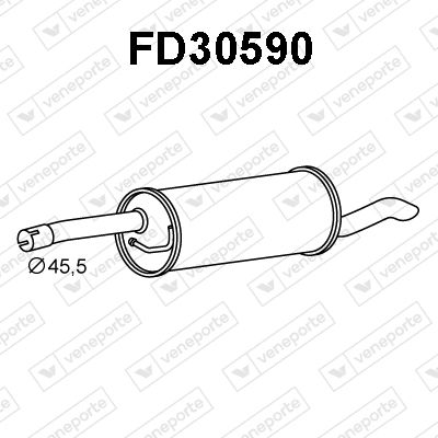 Глушитель выхлопных газов конечный VENEPORTE FD30590 для FORD FUSION