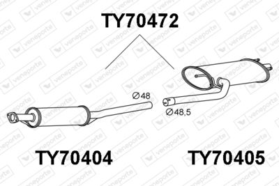 VENEPORTE TY70472 Глушитель выхлопных газов  для TOYOTA CARINA E VI (_T19_) 1.8 (AT191)