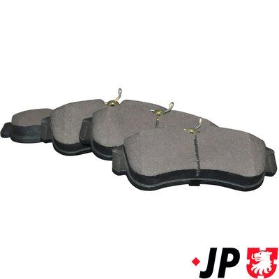 комплект спирачно феродо, дискови спирачки JP GROUP