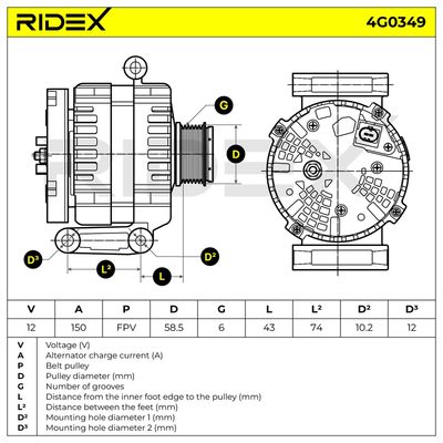 генератор RIDEX 4G0349