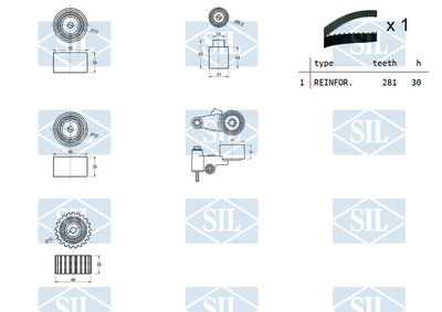 SET CUREA DE DISTRIBUTIE Saleri SIL TK1197 1