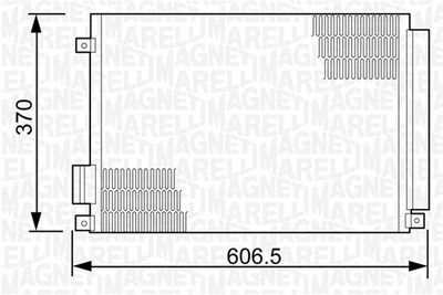 MAGNETI MARELLI 350203497000 Радиатор кондиционера  для FIAT PANDA (Фиат Панда)