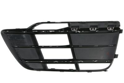Voorbumper afdekking Voor Links (met verchroomde stipe, plastic, chroom/zwart glanzend, S-LINE) past: AUDI Q5 FY 01.17-10.20