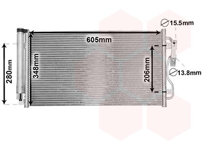 VAN WEZEL 06005434 Радиатор кондиционера  для BMW i3 (Бмв И3)