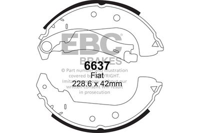 Комплект тормозных колодок EBC Brakes 6637 для FIAT IDEA