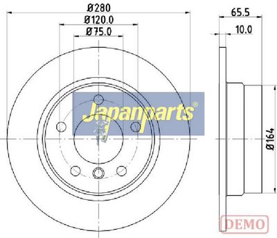 JAPANPARTS Stabdžių diskas