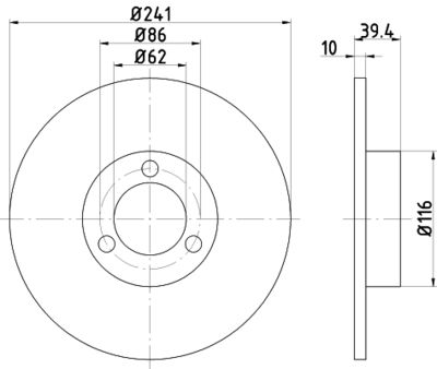 Тормозной диск TEXTAR 92016400 для RENAULT 14