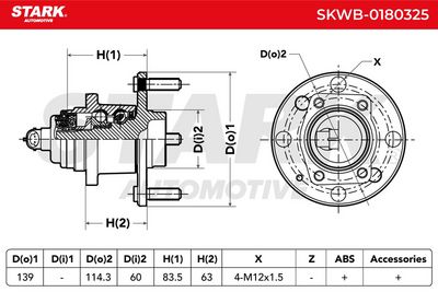 комплект колесен лагер STARK SKWB-0180325