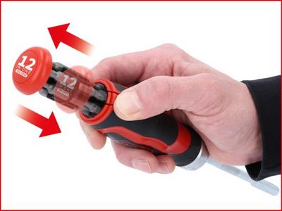 Ks Tools - Račňový bitový skrutkovač 12 v 1