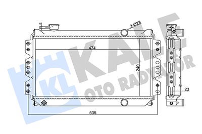 Радиатор, охлаждение двигателя KALE OTO RADYATÖR 348420 для SUZUKI SUPER