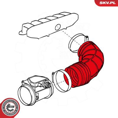 Įsiurbimo vamzdis, oro filtras