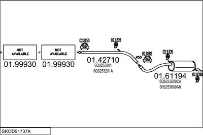 SISTEM DE ESAPAMENT MTS SKOD51737A033876