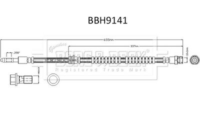 спирачен маркуч BORG & BECK BBH9141