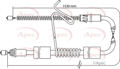 Cable Pull, parking brake APEC CAB1177