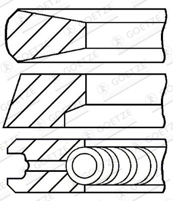 Комплект поршневых колец GOETZE ENGINE 08-289300-30 для MERCEDES-BENZ VARIO