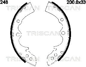 TRISCAN 8100 50248 Ремкомплект барабанных колодок  для MAZDA 323 I (FA) 1.3