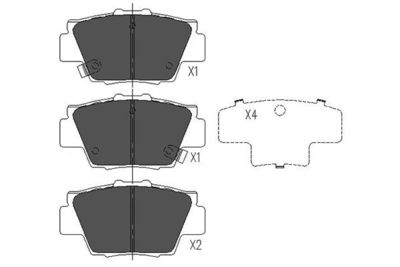 Комплект тормозных колодок, дисковый тормоз KAVO PARTS KBP-2032 для HONDA PRELUDE
