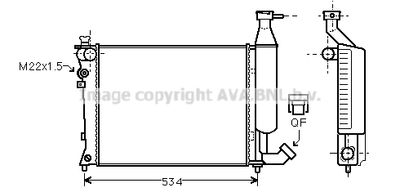 Радиатор, охлаждение двигателя AVA QUALITY COOLING CNA2149 для CITROËN BERLINGO
