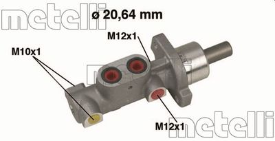 METELLI 05-0363 Главный тормозной цилиндр  для PEUGEOT 206 (Пежо 206)