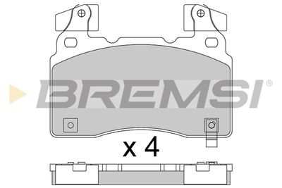 BREMSI BP3760 Тормозные колодки и сигнализаторы  для TESLA MODEL S	 (Тесла Модел с	)