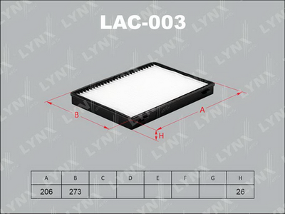 LYNXauto LAC-003 Фильтр салона  для CHEVROLET  (Шевроле Каптива)