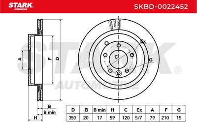 спирачен диск STARK SKBD-0022452