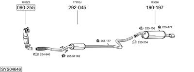 Układ wydechowy BOSAL SYS04646