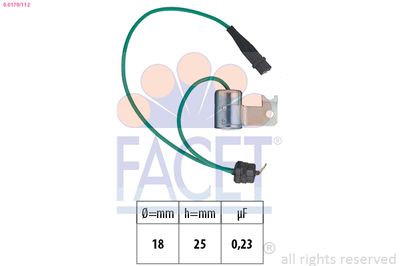 FACET Condensator, ontstekingssysteem Made in Italy - OE Equivalent (0.0179/112)