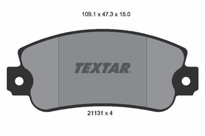 Комплект тормозных колодок, дисковый тормоз TEXTAR 2113102 для ALFA ROMEO ARNA
