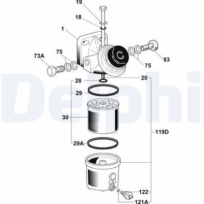 Filtr paliwa DELPHI 6260B633B