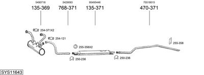Изпускателна система BOSAL SYS11643