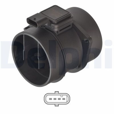 Przepływomierz masowy powietrza DELPHI AF10676-12B1