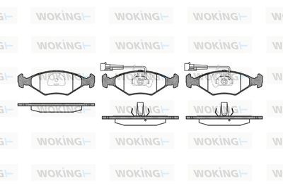 Комплект тормозных колодок, дисковый тормоз WOKING P3813.32 для FIAT ALBEA
