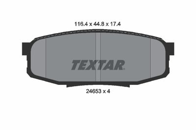 Комплект тормозных колодок, дисковый тормоз TEXTAR 2465301 для HYUNDAI XG