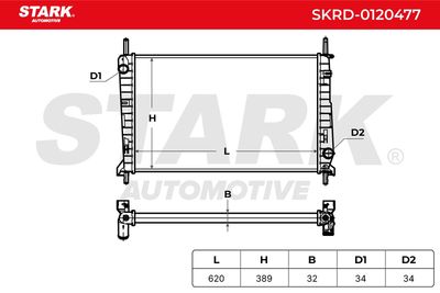 радиатор, охлаждане на двигателя STARK SKRD-0120477